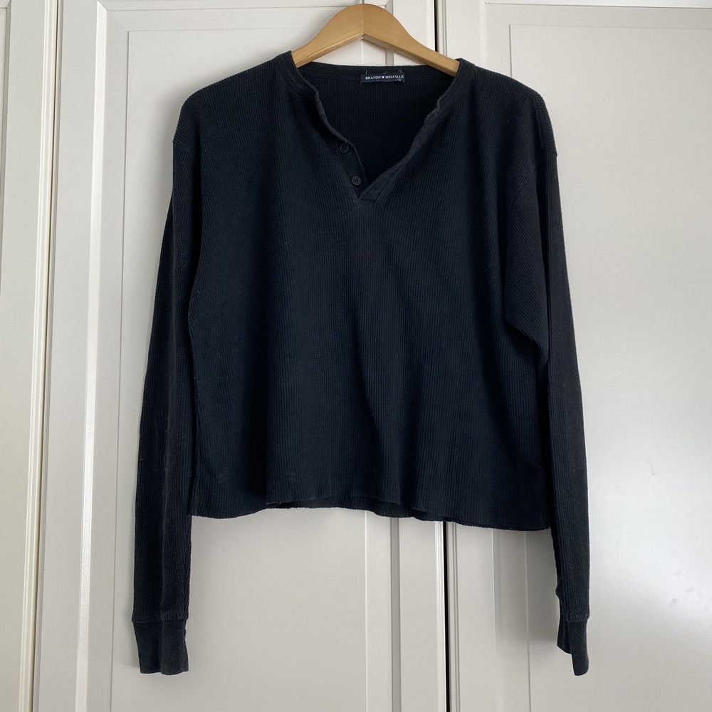 Brandy Melville Waffle Henley